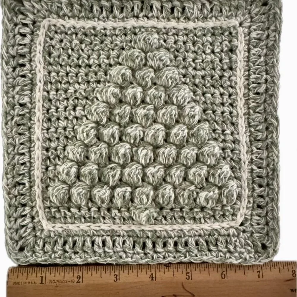 Christmas Tree Crochet Dishcloths , Hot Pad, Hand Crocheted - 100% Cotton